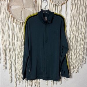 Icebreaker Men's Merino Wool Bodyfit 260 Teal Half Zip Long Sleeve Pullover XL